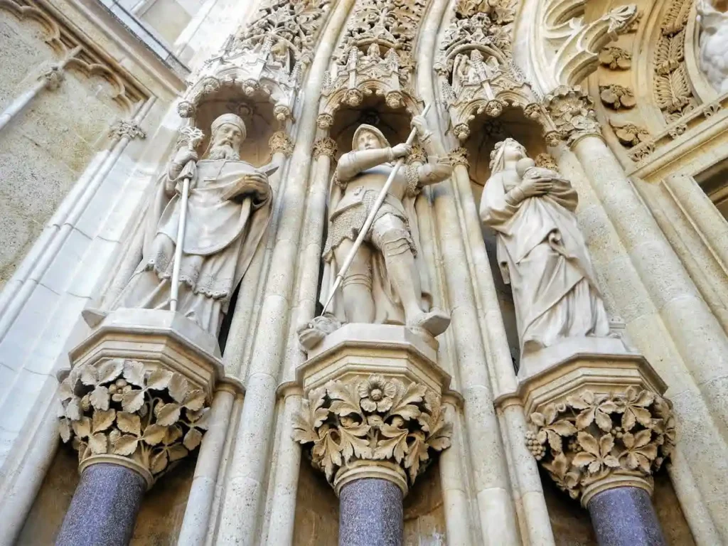 Statues on Zagreb Cathedral