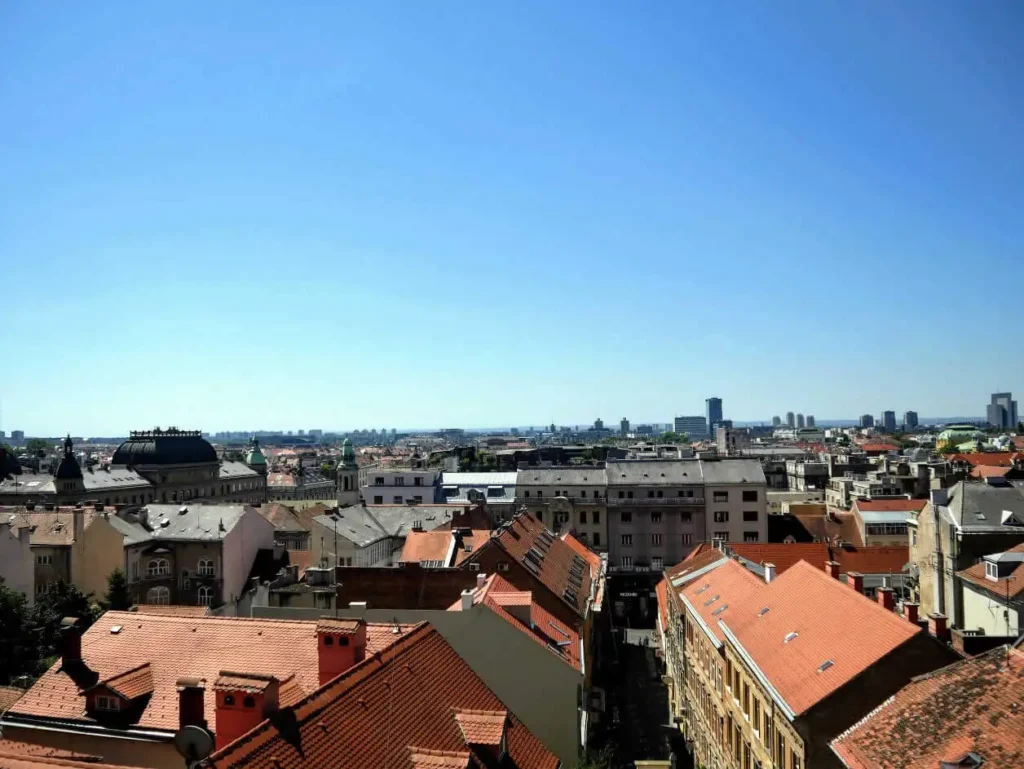 View on Zagreb city