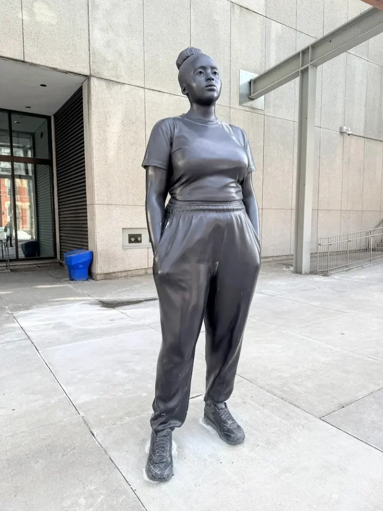 Statue of a girl in front of the Art Gallery of Ontario in Toronto