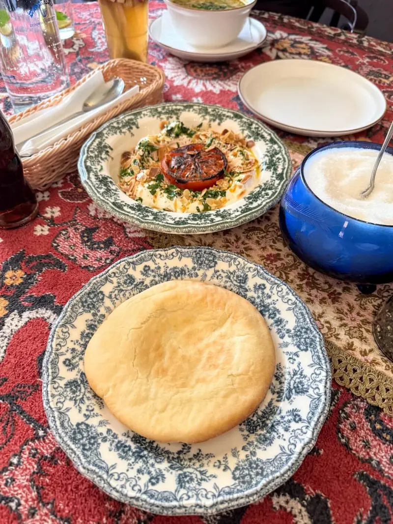 Food at the Jewish Mandragora restaurant in Lublin