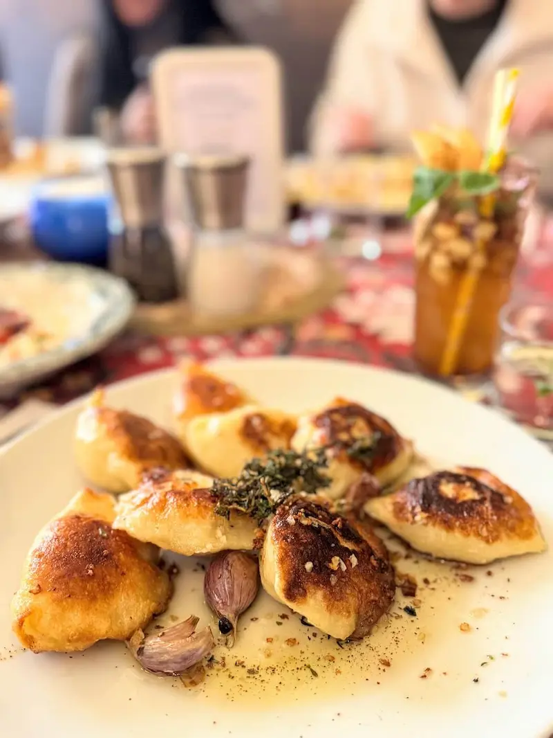 Food at the Jewish Mandragora restaurant in Lublin