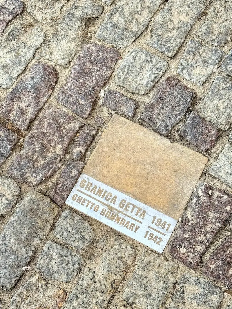 A border sign of Lublin ghetto