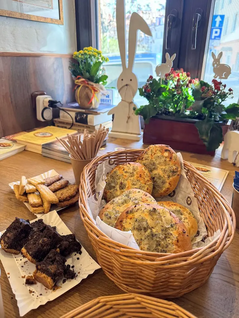 Cebularz bread at the local bakery in Lublin
