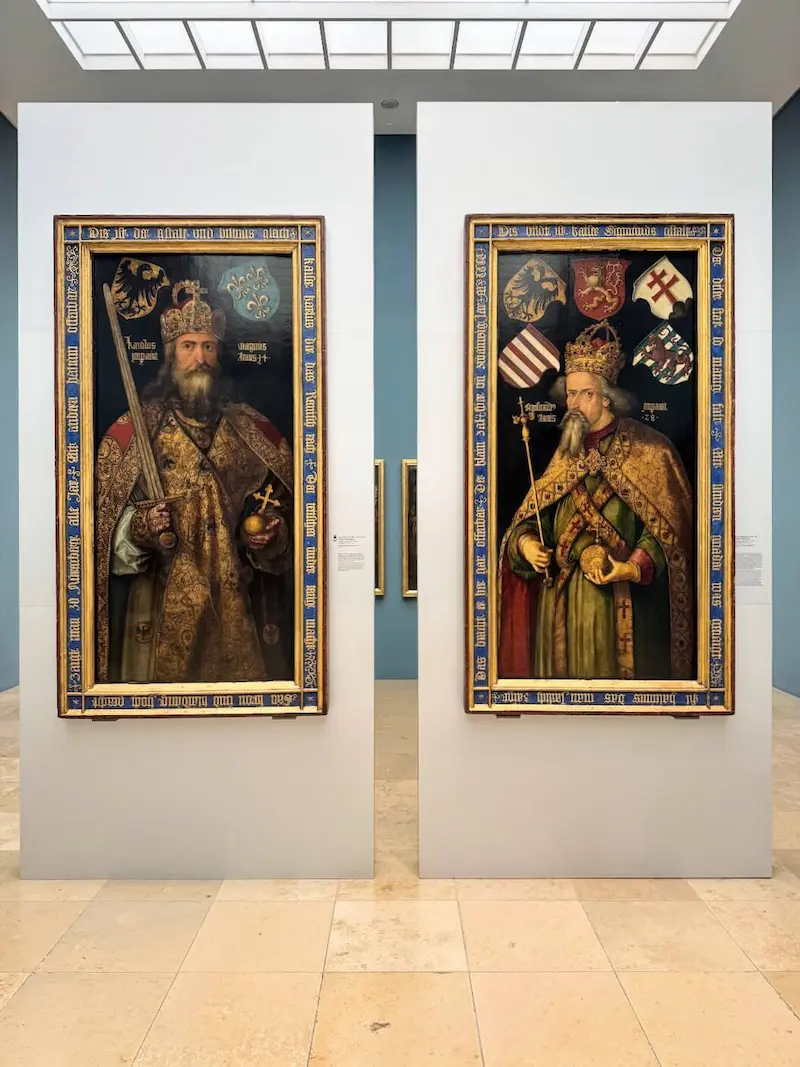 Albrecht Dürer's painting Emperor Charlemagne and Emperor Sigismund at Germanisches Nationalmuseum