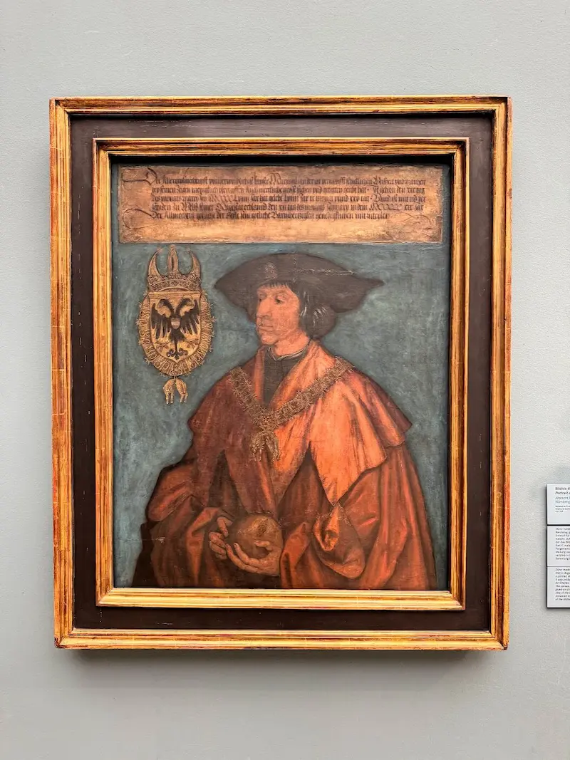 Albrecht Dürer's painting Emperor Maximillian at Germanisches Nationalmuseum