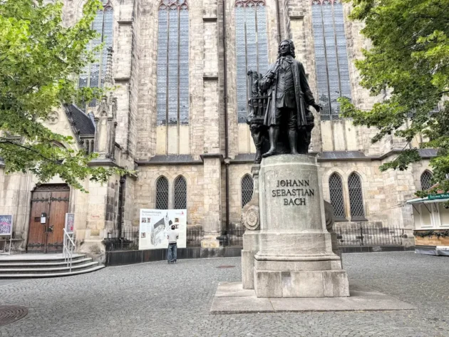 Johann Sebastian Bach Statue in Leipzig