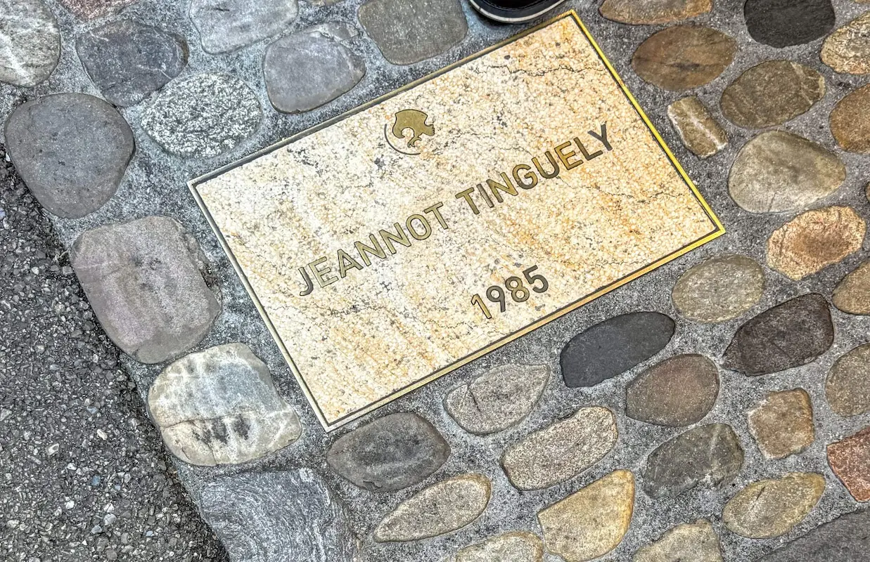 Tinguely plaque at Basel's walk of fame